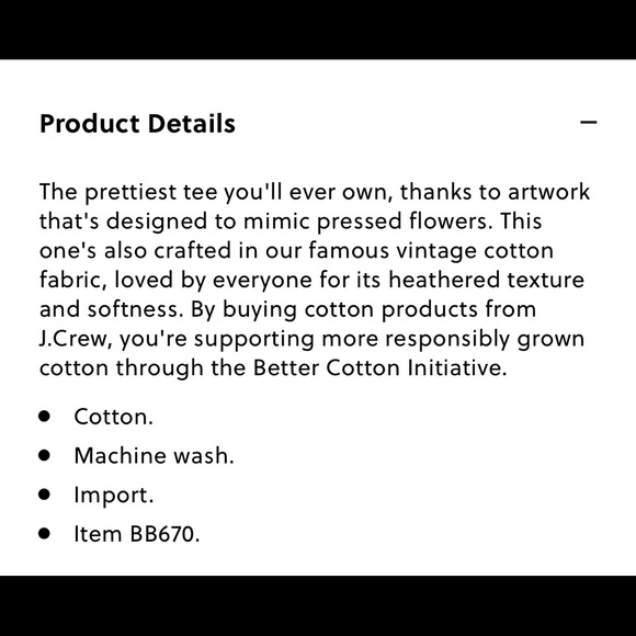 J.Crew Vintage cotton pressed-flower crewneck T-shirt - Picture 4 of 7